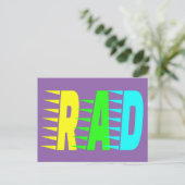 RAD Neon-kleuren Briefkaart (Staand voorkant)