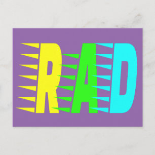 RAD Neon-kleuren Briefkaart
