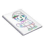 Rad Orange: Skater Boy Retro Notitieboek (Rechterzijde)