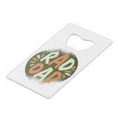 Rad Pa Creditkaart Flessenopener (Voorkant Gekanteld)