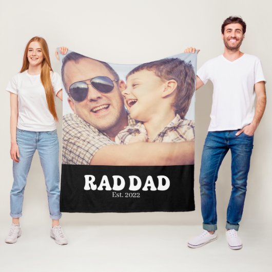 Rad Pa Est. Retro Foto Fleece Deken (In situ)