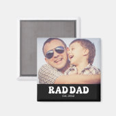 Rad Pa Est. Retro Foto Magneet (Voorkant / Achterkant)