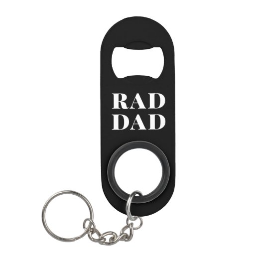 Rad Pa | Vaderdag Cadeau | Zwart Mini Flessenopener (Voorkant)