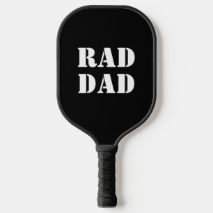 Rad Pa zwart-wit moderne typografie Pickleball Paddle