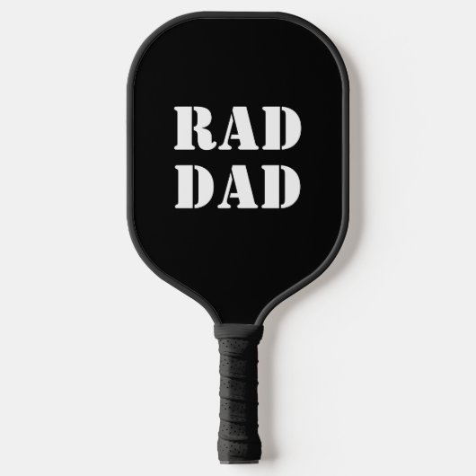 Rad Pa zwart-wit moderne typografie Pickleball Paddle (Voorkant)