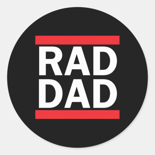 Rad Pap Vader Gelukkig Vaderdag Ronde Sticker (Voorkant)