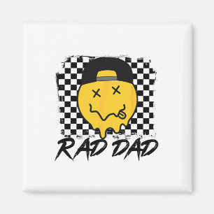 Rad Papa Grappig geruite vader # 39; s dag glimlac Magneet