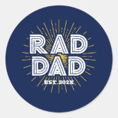 Rad papa Kind's cadeau aan vader witte typografie Ronde Sticker (Voorkant)