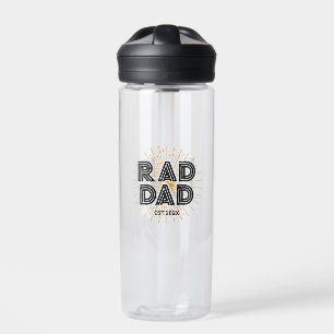 Rad papa Kind's cadeau aan vader zwarte typografie Waterfles