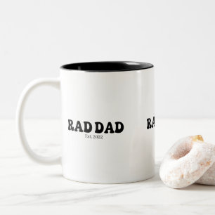 Rad Papa Oprichtingsjaar Retro Wijn Tumbler Tweekleurige Koffiemok