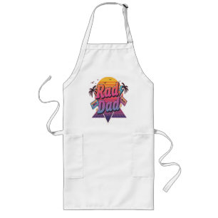 Rad Papa – Retro 80s Neon Stijl voor Coole Vaders Lang Schort
