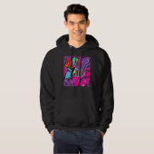Rad Psychedelic Design I Love the 80's Hoodie (Voorkant volledig)