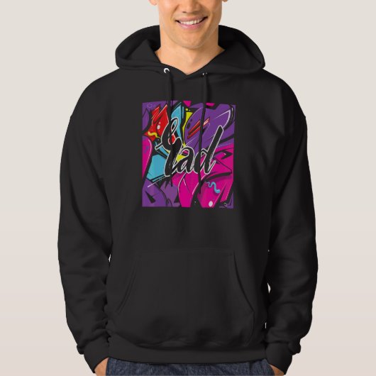 Rad Psychedelic Design I Love the 80's Hoodie (Voorkant)