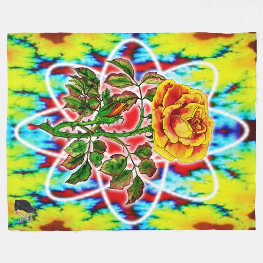 Rad Rad Roos Fleece Deken (Voorkant (Horizontaal))