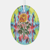 Rad Rad Roos Glas Ornament (Voorkant links)