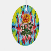 Rad Rad Roos Metalen Ornament (Voorkant Rechts)