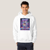rad retro 80s synthwave 80s hond hoodie (Voorkant volledig)