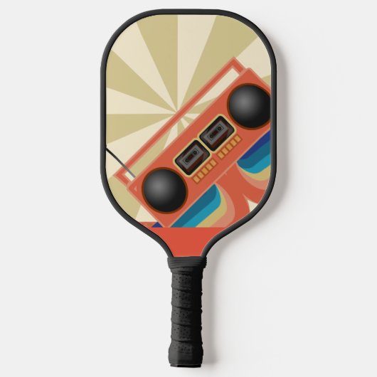 Rad Retro Boombox-radio Pickleball Paddle (Achterkant)