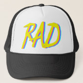 RAD Retro Neon grafische kaart Trucker Pet (Voorkant)