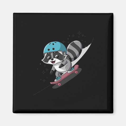 Rad Rocket Wasbeer Skateboarden Ster Magneet (Voorkant)