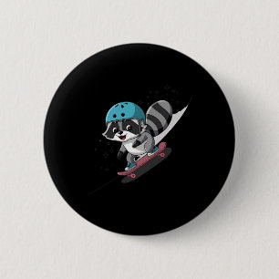 Rad Rocket Wasbeer Skateboarden Ster Ronde Button 5,7 Cm