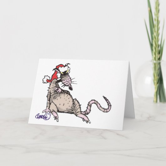 Rad Rod kerstkaart Feestdagen Kaart (Voorkant)