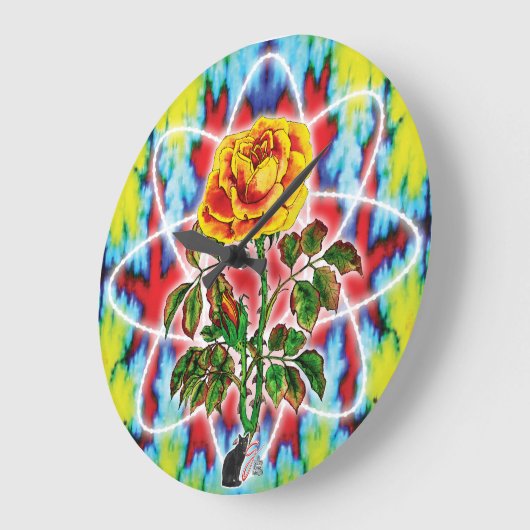 RAD Rozen wandklok (Hoek)