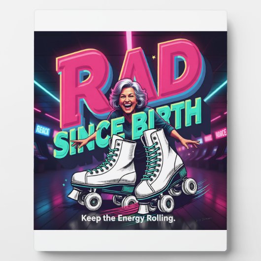 RAD SINCE BIRTH -  Roller Skates & Joyful Energy Fotoplaat (Voorkant)