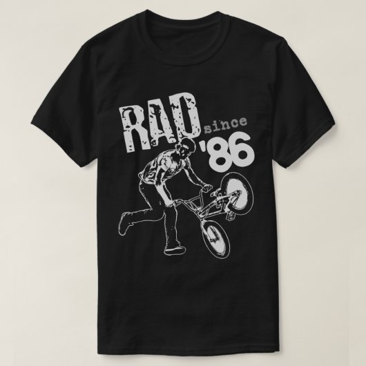 Rad sinds 1986 t-shirt (Design voorkant)