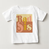 Rad Sis Big Sister Retro Baby T-Shirt (Voorkant)