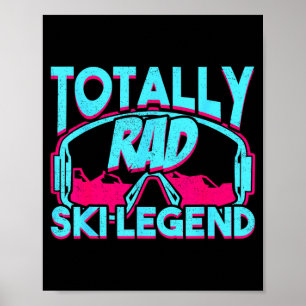 Rad ski legende retro vintage 80s 90s skioutfit poster