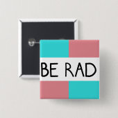 Rad Square Button (Voorkant /achterkant)