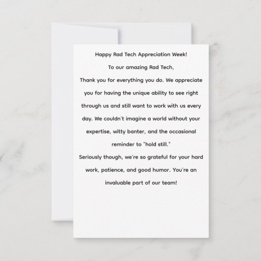 Rad Tech Bedankkaart (Achterkant)