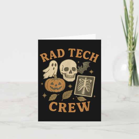 Rad Tech Crew Halloween  Ghost Skeleton X-r Kaart (Voorkant)