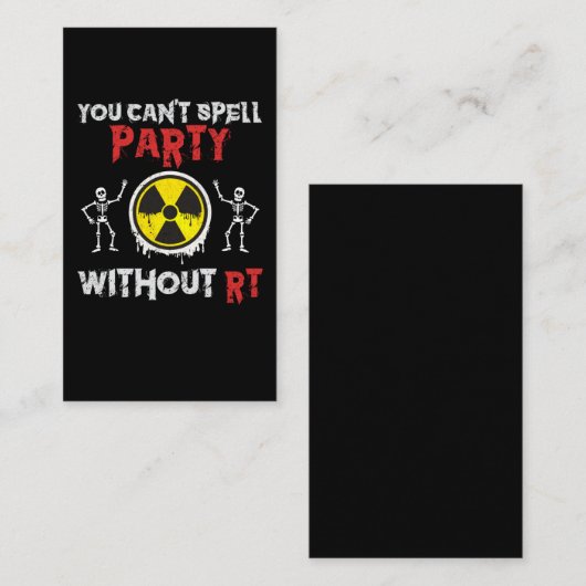 Rad Tech Humor Funny Xray Radiologist Visitekaartje (Voorkant / Achterkant)