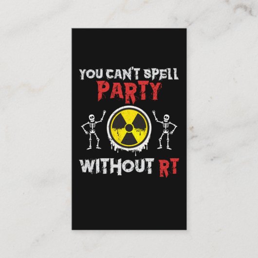 Rad Tech Humor Funny Xray Radiologist Visitekaartje (Voorkant)