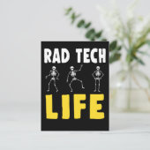 Rad Tech Humor Skeletons Xray Radiologie Briefkaart (Staand voorkant)