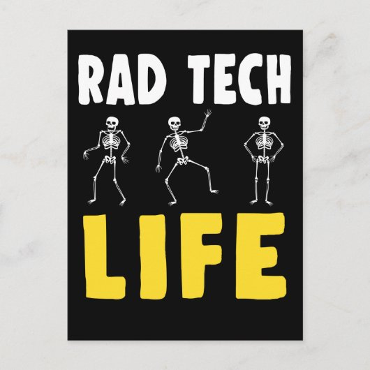Rad Tech Humor Skeletons Xray Radiologie Briefkaart (Voorkant)
