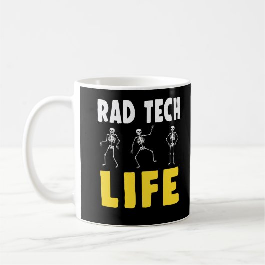 Rad Tech Humor Skeletons Xray Radiologie Koffiemok (Links)