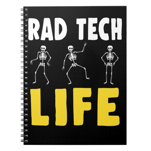 Rad Tech Humor Skeletons Xray Radiologie Notitieboek (Voorkant)