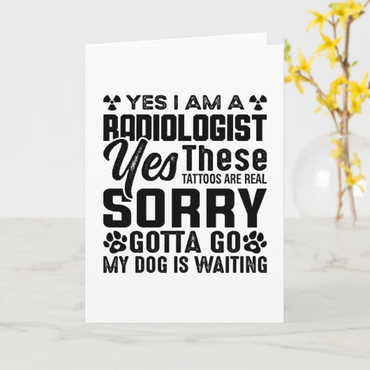 Rad Tech Ja, ik ben radioloog en radiologie Kaart (Gele Bloem)