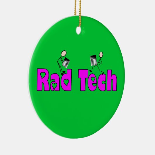 Rad Tech-kerstversiering Keramisch Ornament (Rechts)