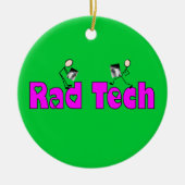Rad Tech-kerstversiering Keramisch Ornament (Voorkant)