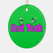 Rad Tech-kerstversiering Keramisch Ornament (Links)
