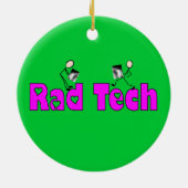 Rad Tech-kerstversiering Keramisch Ornament (Achterkant)