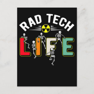 Rad Tech Life Skeletons Xray Funny Radiology Briefkaart