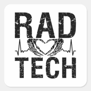Rad Tech Medicine Technoloog radiology Tech Vierkante Sticker