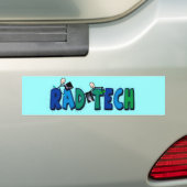 Rad-tech met design voor stekkers en rays bumpersticker (Op auto)