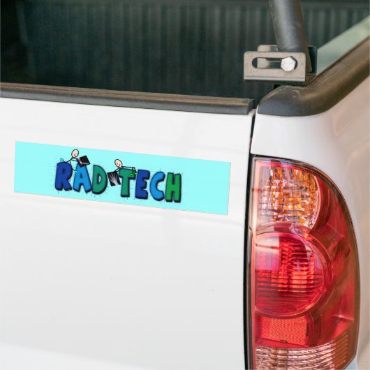 Rad-tech met design voor stekkers en rays bumpersticker (Op Truck)