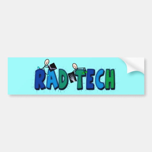 Rad-tech met design voor stekkers en rays bumpersticker (Voorkant)